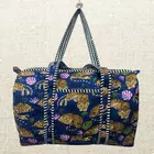 Handmade Cotton Quilted Duffle Bag - Eco-Friendly Travel Companion