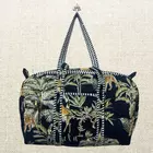 Handmade Cotton Quilted Duffle Bag - Eco-Friendly Travel Companion