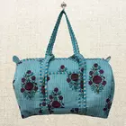 Handmade Cotton Quilted Duffle Bag - Eco-Friendly Travel Companion