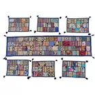 Handcrafted Khambadiya Patchwork Table Runner Set - 7 Piece Cotton Dining Decor