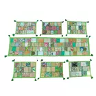 Handcrafted Khambadiya Patchwork Table Runner Set - 7 Piece Cotton Dining Decor