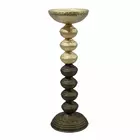 Vintage-Inspired Aqua Iron Candle Holder - Gold & Black, 4.3X10.6X4.3 inch