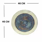 Luxury Burnt Blue Glazed Iron Decorative Platter - 41cm Diameter