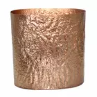 Textured Copper Metal Cylinder Planter Pot - Elegant Home Decor