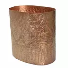 Textured Copper Metal Cylinder Planter Pot - Elegant Home Decor