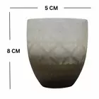 Votivkerzenhalter aus Glas mit Rautenmuster in Ombre-Optik in Bernstein und Grau