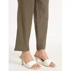 Pantalones de sarga de algodón gris ceniza: corte clásico, cómodos y elegantes.