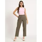 Pantalones de sarga de algodón gris ceniza: corte clásico, cómodos y elegantes.