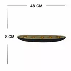 Black Gold Aluminium Boat Shaped Tea Light Holder - Vintage Style