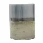 Vintage Black & Gold Ribbed Glass Teardrop Diwali Ornament