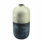 Sassi Burnt Blue/Silver Iron Vase - 2.76 x 7.87 x 8.27 inch