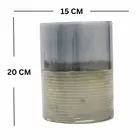 Vintage Black & Gold Ribbed Glass Teardrop Diwali Ornament