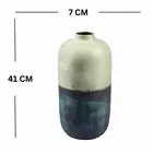 Sassi Burnt Blue/Silver Iron Vase - 2.76 x 7.87 x 8.27 inch
