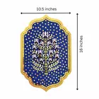 Blue Handcrafted Floral Wall Art with Mirror Embellishments - MDF Wood