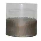 Vintage Black & Gold Ribbed Glass Diwali Ornament - Teardrop Shape