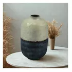 Sassi Burnt Blue/Silver Iron Vase - 2.76 x 7.87 x 8.27 inch