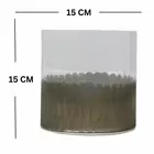 Vintage Black & Gold Ribbed Glass Diwali Ornament - Teardrop Shape