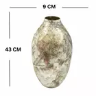 Gold Antique Iron Vase - 16.93 Inch Decorative Centerpiece