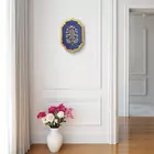 Blue Handcrafted Floral Wall Art with Mirror Embellishments - MDF Wood
