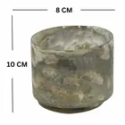 Mercury Glass Decorative Vase - Distressed Silver & Gold Vintage Style