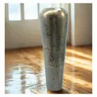 Antique Gold and Blue Iron Vase - 4.72 x 8.27 x 23.23 Inch