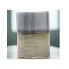 Vintage Black & Gold Ribbed Glass Teardrop Diwali Ornament