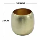 Sassi Gold Aluminium Vintage Votive Holders (Set of 3)