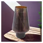 Handcrafted Luxury Small Metal Planter - Silver & Gold Speckled