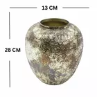 Rustic Gold Iron Decorative Flower Vase - 5.12 x 10.24 x 11.02 inch