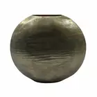 Gold Brass Finish Aluminum Vase - 6.69 Inch