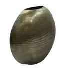 Gold Brass Finish Aluminum Vase - 6.69 Inch