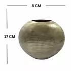 Gold Brass Finish Aluminum Vase - 6.69 Inch