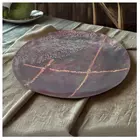Handcrafted Metal Wall Hanging - Copper Gold Kintsugi Style - 57cm