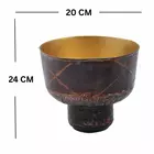 Copper Gold Metal Decorative Bowl - 33x33x40 cm