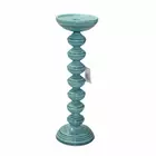 Candelabro de hierro color aguamarina de inspiración vintage - 4,3 x 10,6 x 4,3 pulgadas