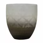 Votivkerzenhalter aus Glas mit Rautenmuster in Ombre-Optik in Bernstein und Grau