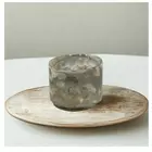 Mercury Glass Decorative Vase - Distressed Silver & Gold Vintage Style