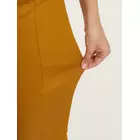 Pantalon pattes d'éléphant en coton et lycra moutarde - Taille femme S