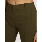 Dark Olive Cotton Lycra Bell Bottom Pants - Women's Size S