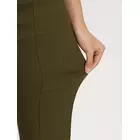 Dark Olive Cotton Lycra Bell Bottom Pants - Women's Size S
