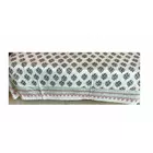 Hand Block Printed Glazed Cotton Bedcover Set - Floral Web