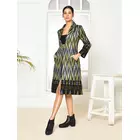 Schwarzer Trenchcoat von Bia Handloom – Handgewebte Damenoberbekleidung