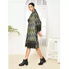 Schwarzer Trenchcoat von Bia Handloom – Handgewebte Damenoberbekleidung