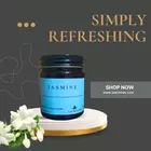 La Aromas Jasmine Soy Candle - Refreshing Home Fragrance in Amber Jar