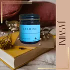 La Aromas Jasmine Soy Candle - Refreshing Home Fragrance in Amber Jar