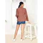 Blazer oversize en coton ajrakh rouge Thea - Coupe confort femme