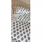 Hand Block Printed Glazed Cotton Bedcover Set - Floral Web Design