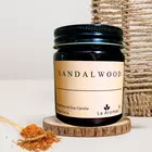 La Aromas Sandalwood Soy Candle - Calming Amber Jar Home Fragrance