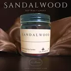 La Aromas Sandalwood Soy Candle - Calming Amber Jar Home Fragrance
