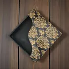 Elegant Black & Gold Wooden Tissue Holder